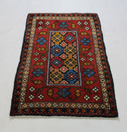 Handmade Antique, Vintage oriental Persian Songol rug - 100 X 63 cm